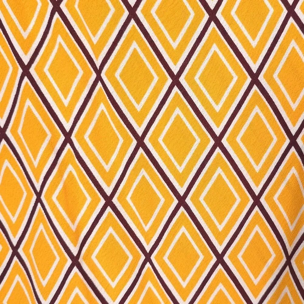 FAITHFULL THE BRAND Yellow Geometric Maxi Skirt 100% Rayon Women Size 4‎ SMALL